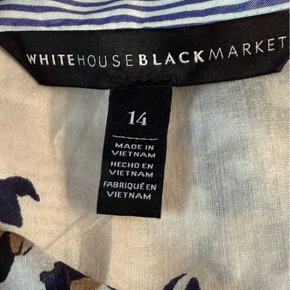 WHBM Floral button down blouse - Picture 6 of 12